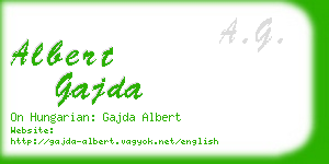 albert gajda business card